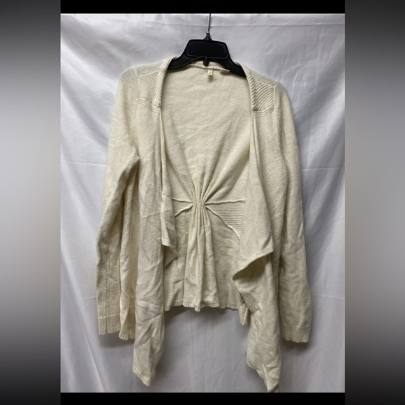 Anthro Moth Cream Drape Wrap Cardigan medium - Picture 1 of 5